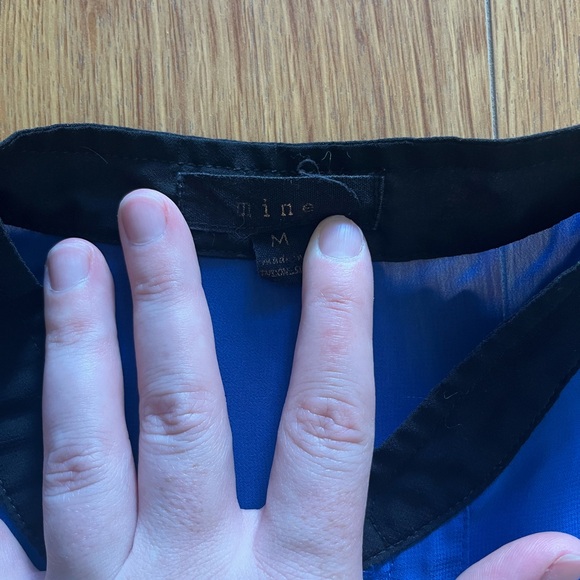 Sheer Ultramarine Sleeveless Button Up - Picture 3 of 5